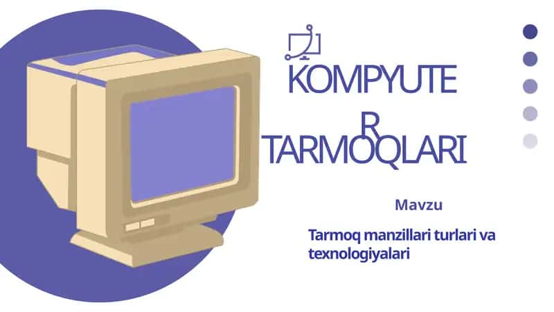Tarmoq manzillari turlari va texnologiyalari