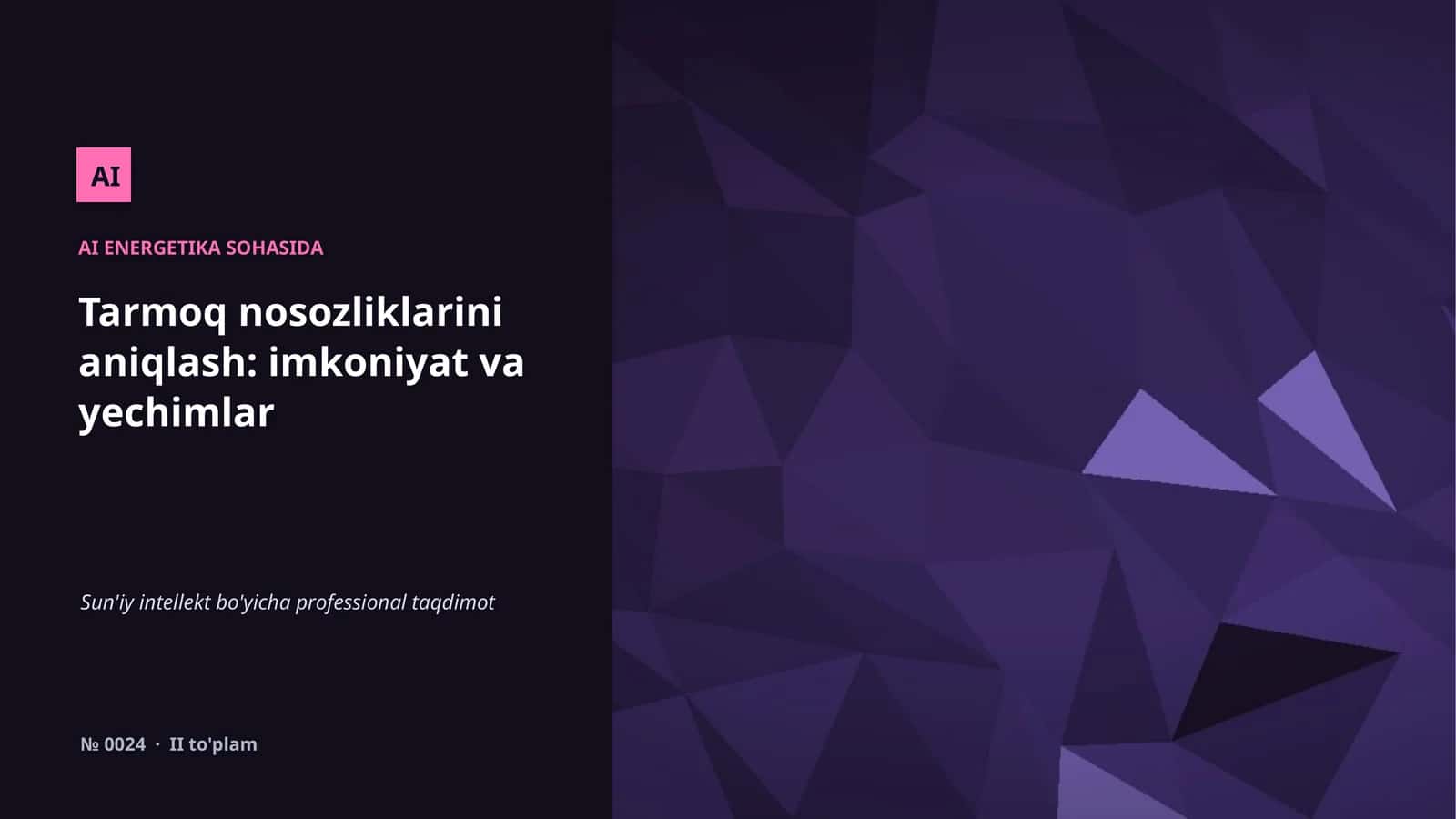 AI ENERGETIKA SOHASIDA