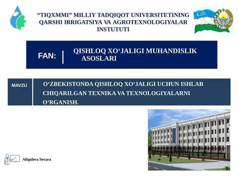 Qishloq xo‘jaligi muhandislik asoslari