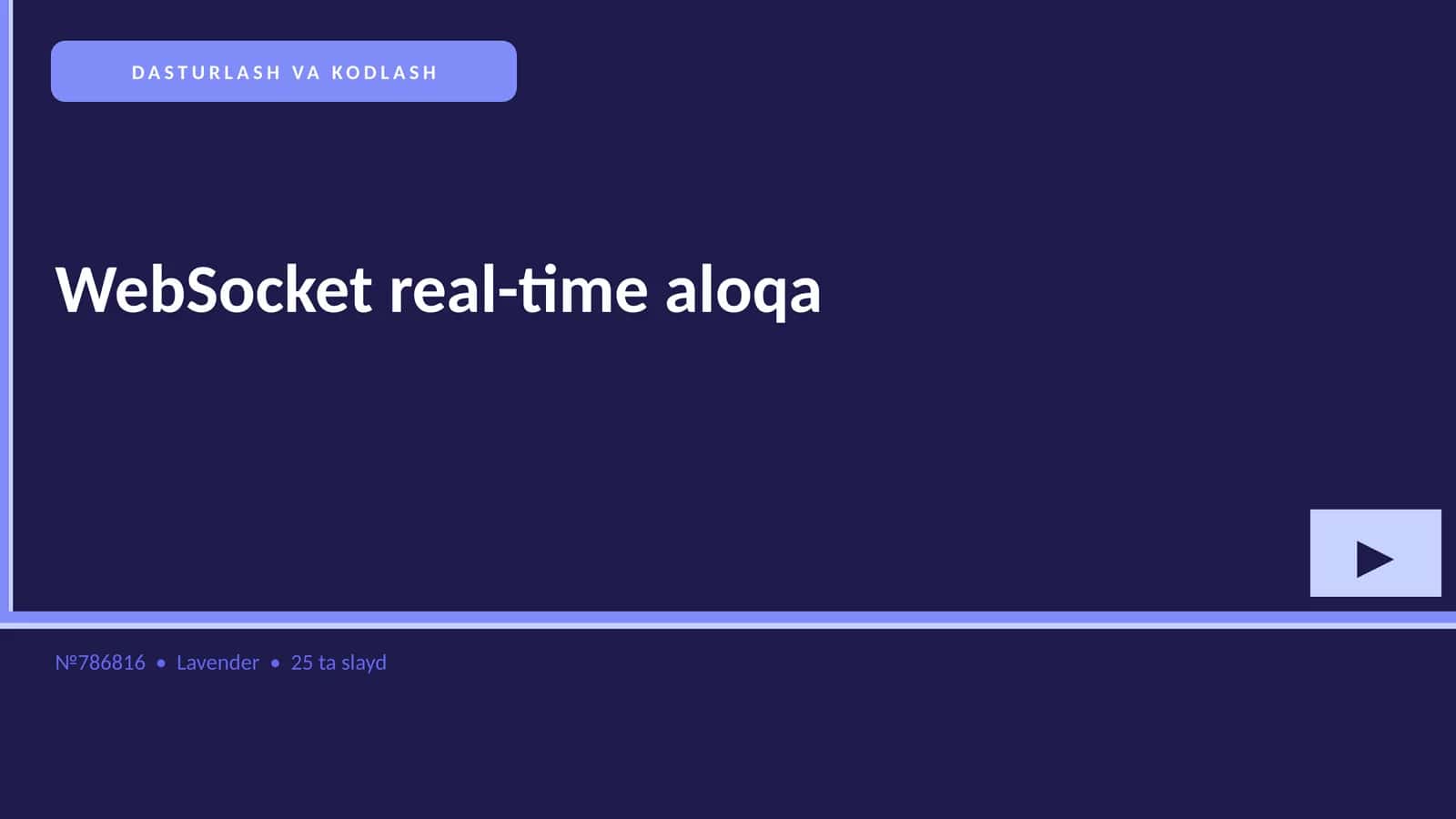 WebSocket real-time aloqa