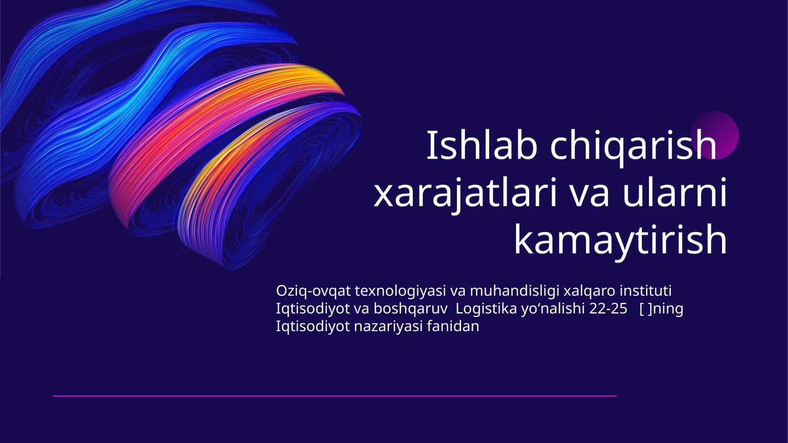 Ishlab chiqarish xarajatlari va ularni kamaytirish