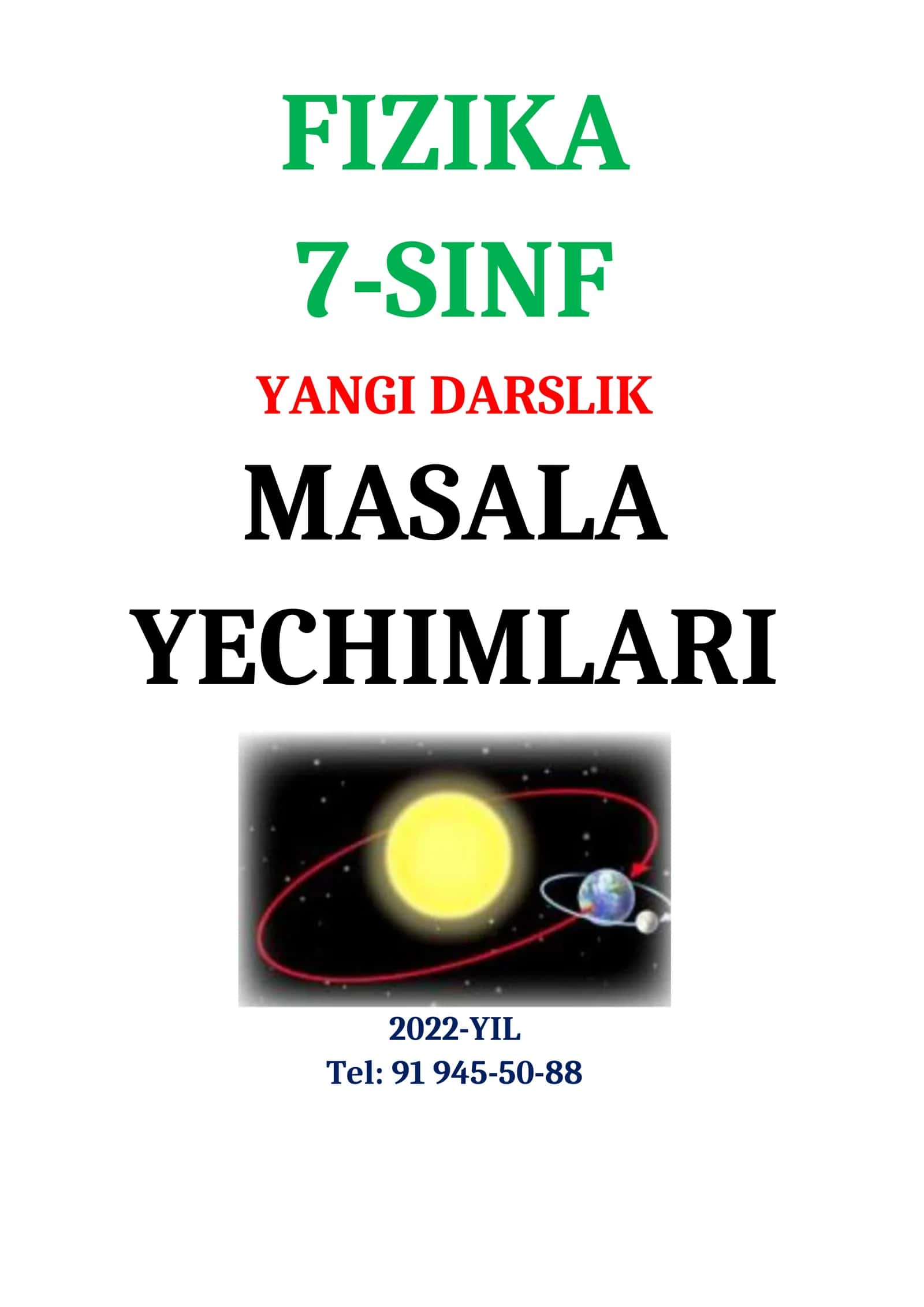 7-SINF FIZIKA YANGI DARSLIK YECHIMLARI