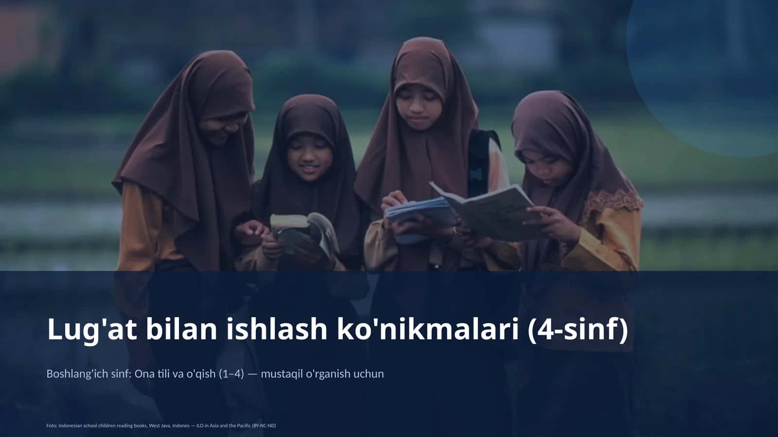 Lug'at bilan ishlash ko'nikmalari (4-sinf)