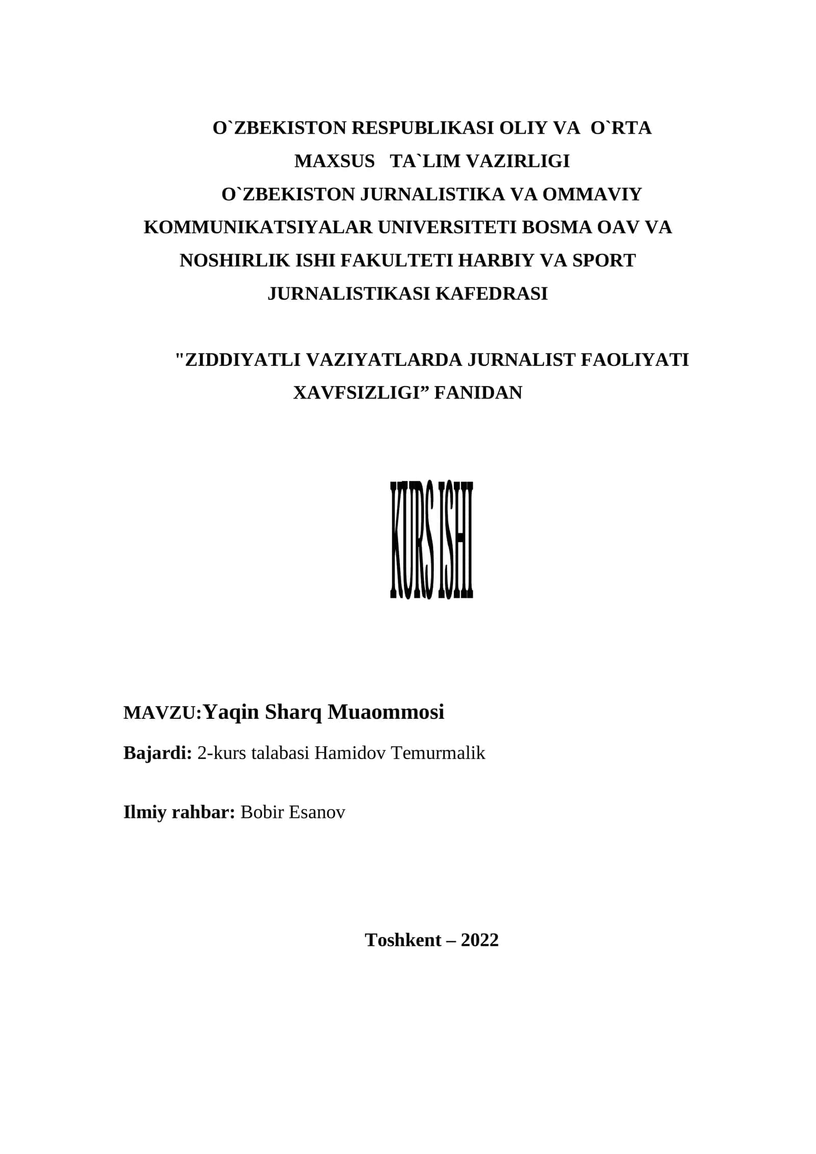 Yaqin Sharq Muaommosi