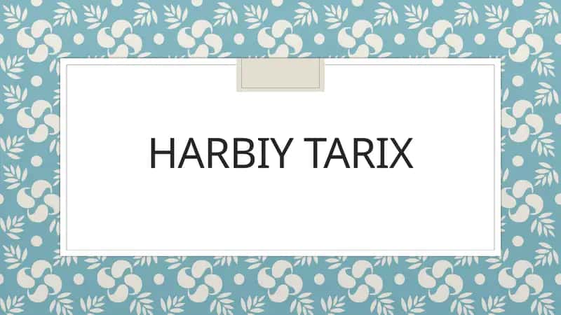 HARBIY TARIX