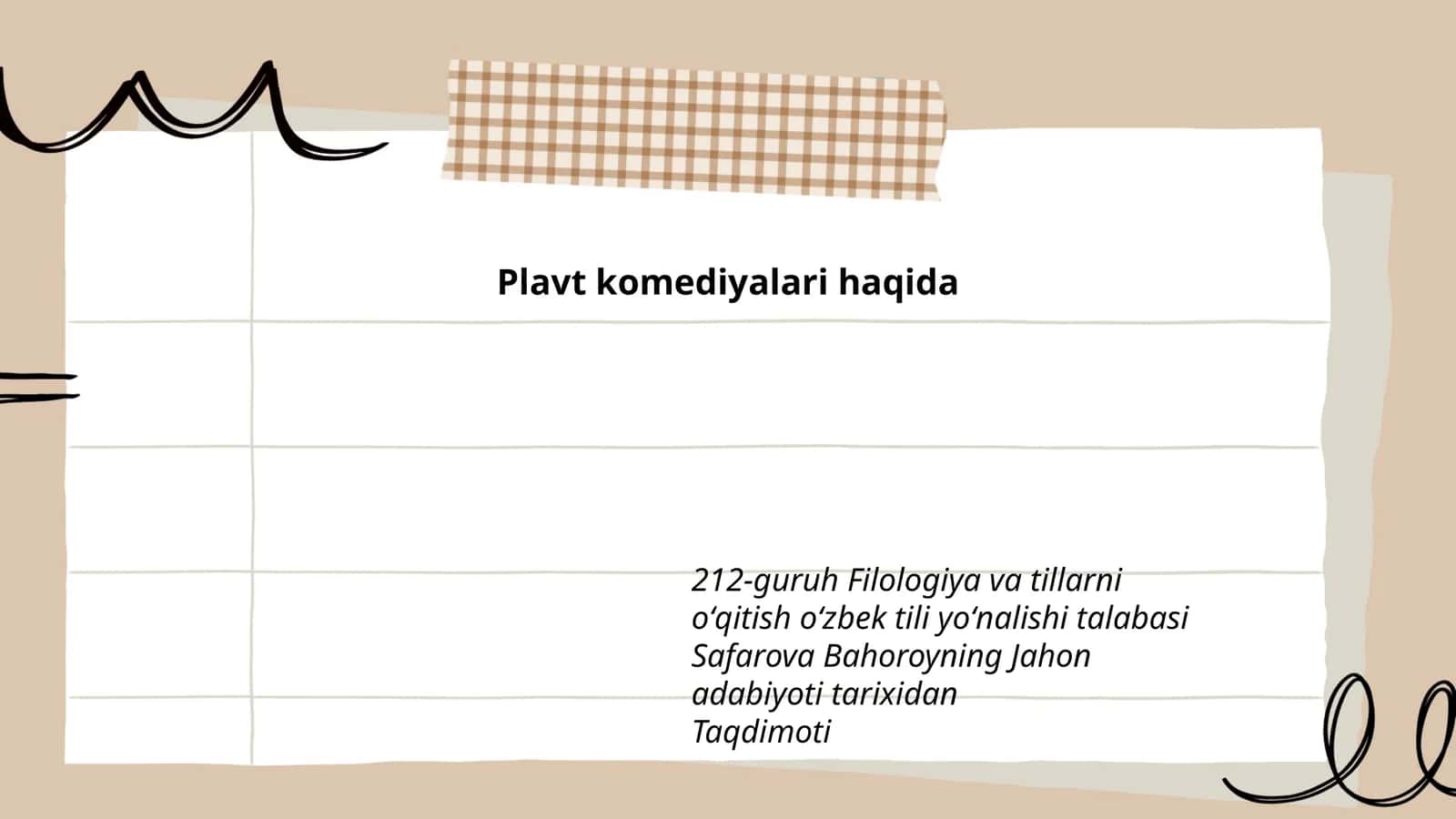 Plavt komediyalari haqida