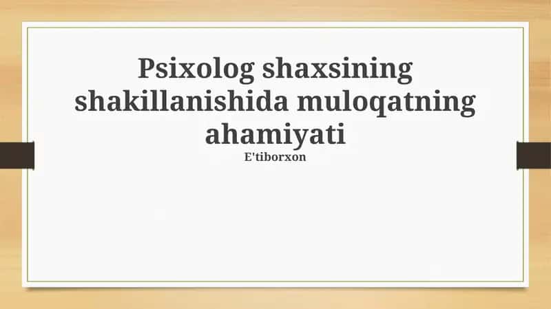 Muloqotning ahamiyati