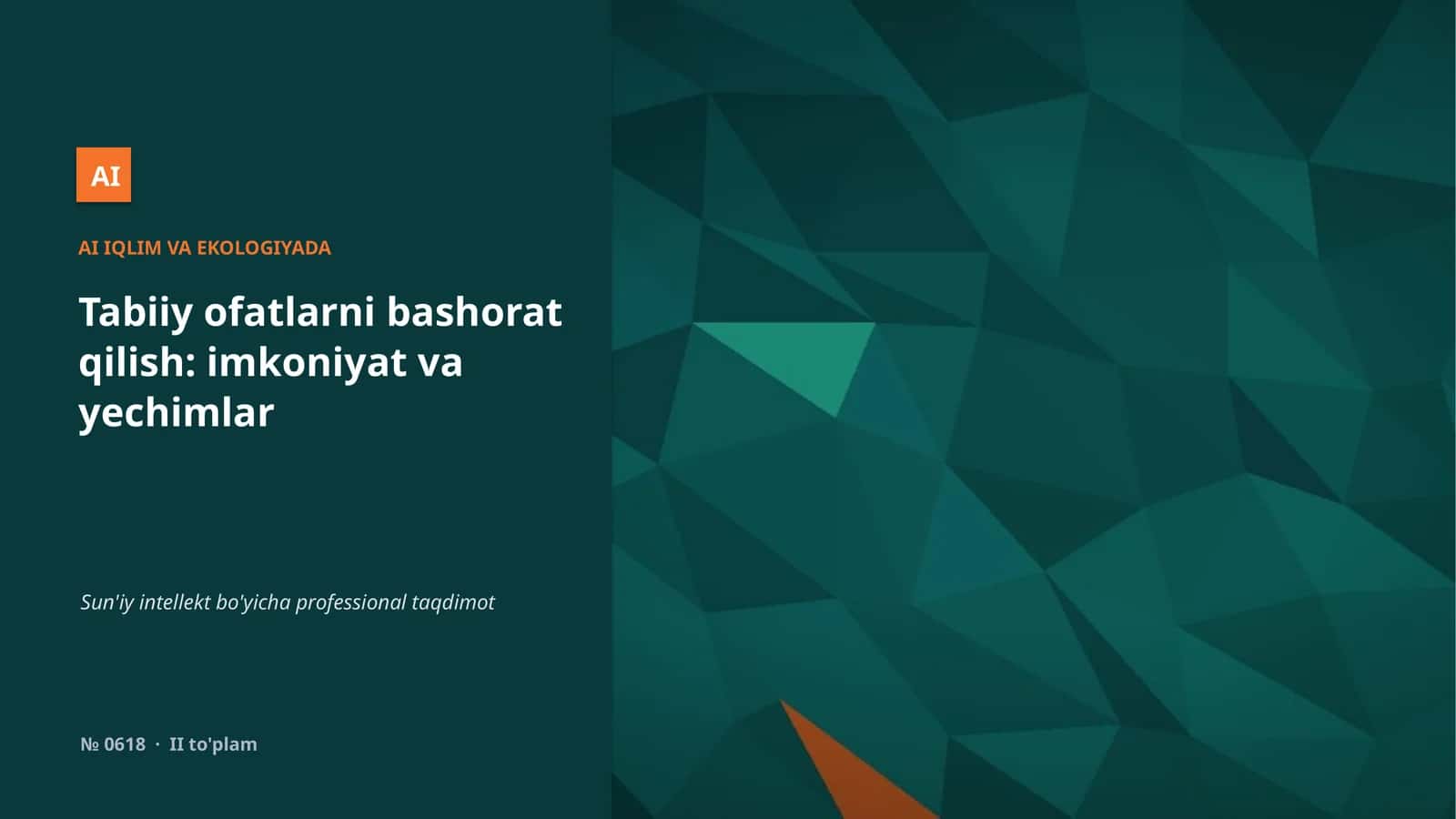 AI IQLIM VA EKOLOGIYADA