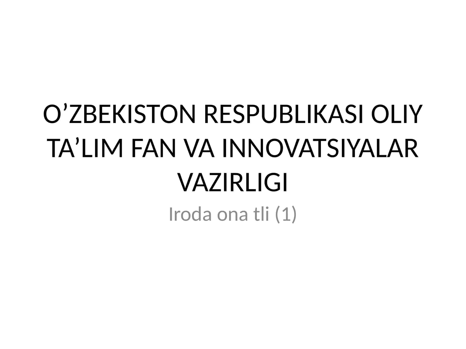Ona tili o’qish savodxonligi darslarida o’quvchilar nutqini o’stirish