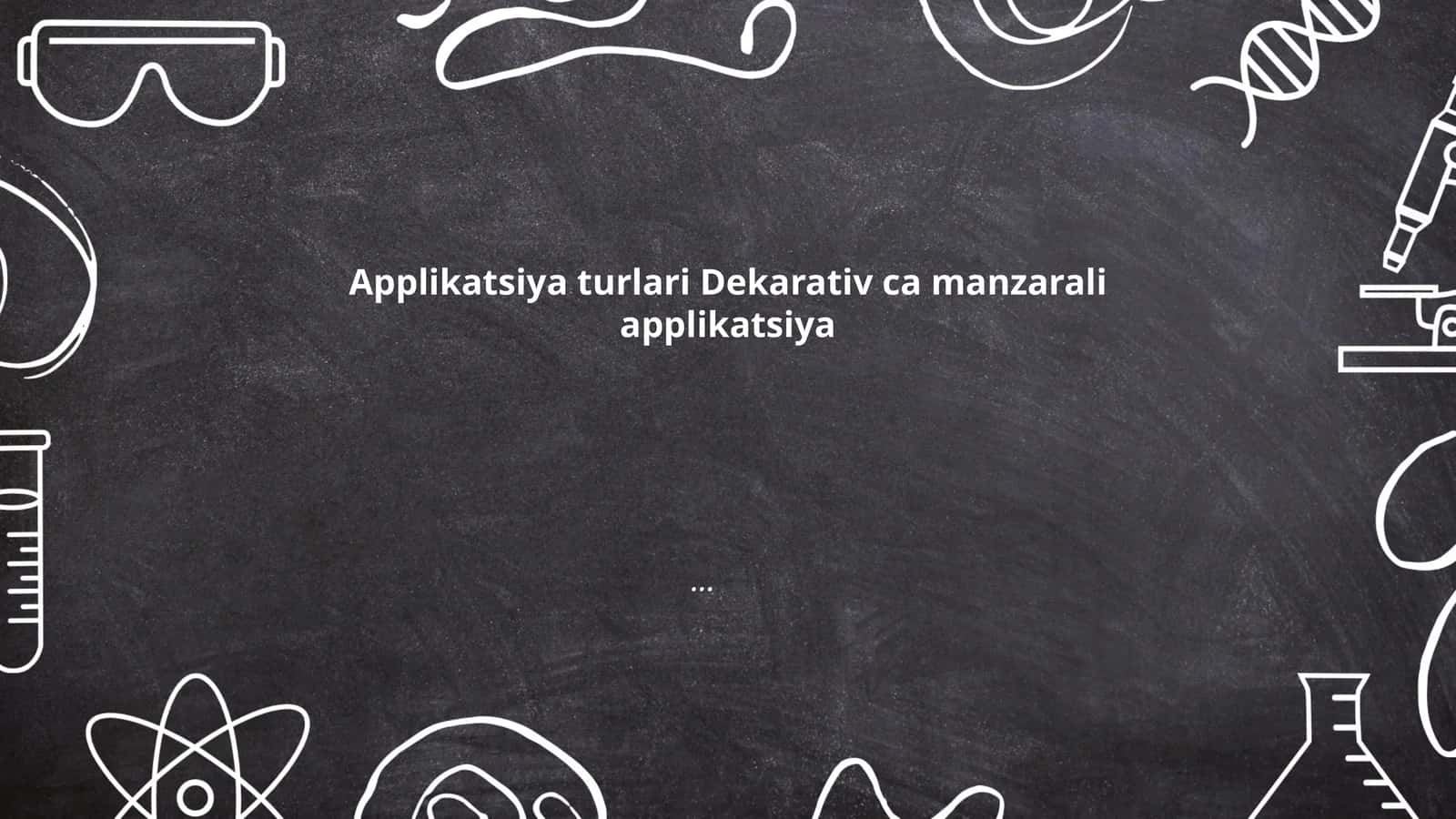 Applikatsiya turlari Dekarativ ca manzarali applikatsiya