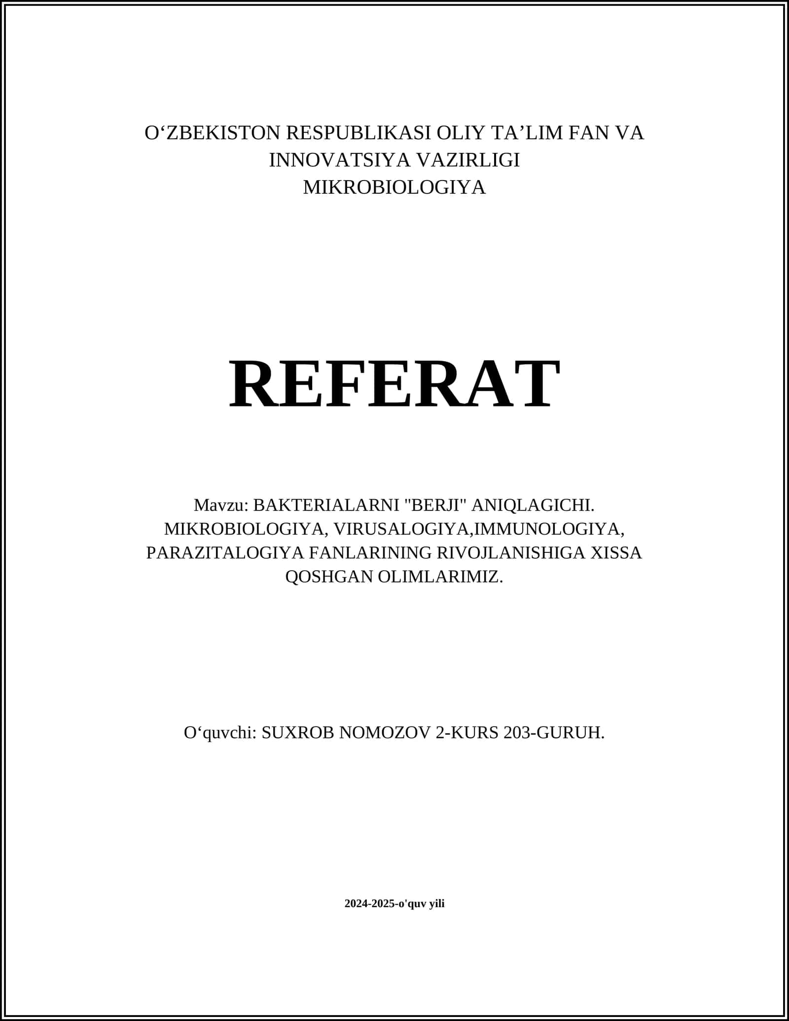 Bakterialarni "berji" aniqlovchi usullar