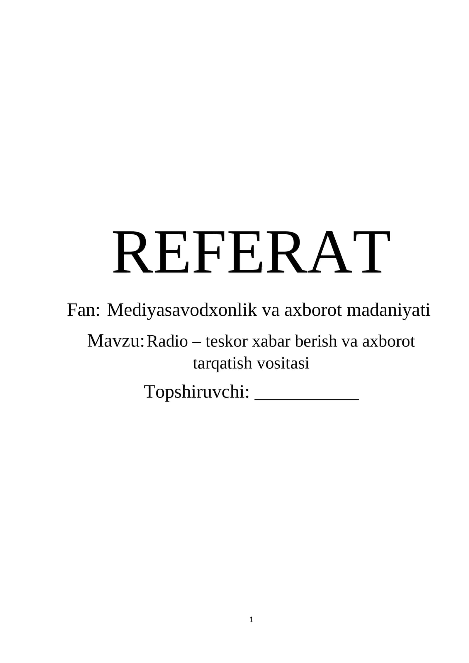 fan: Mediyasavodxonlik va axborot madaniyati