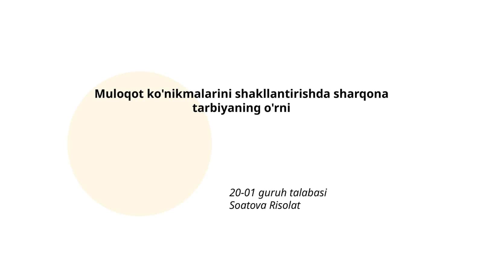 Sharqona tarbiya qadriyatlari