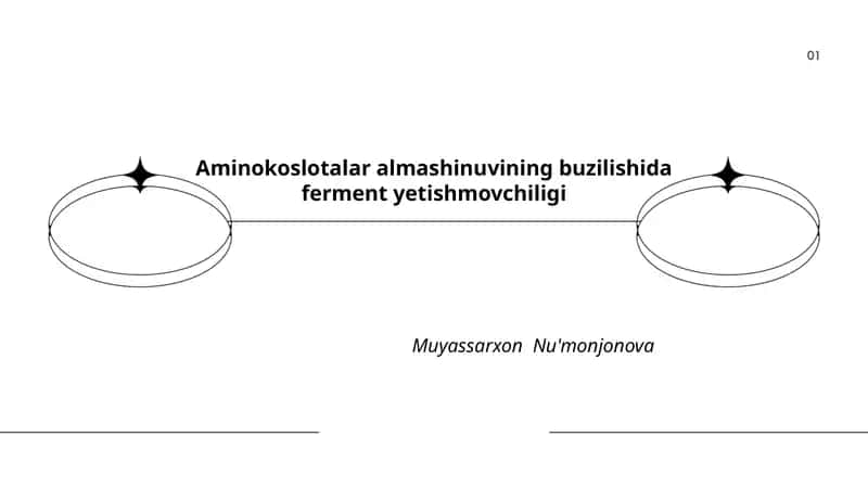 Aminokoslotalar almashinuvining buzilishida ferment yetishmovchiligi