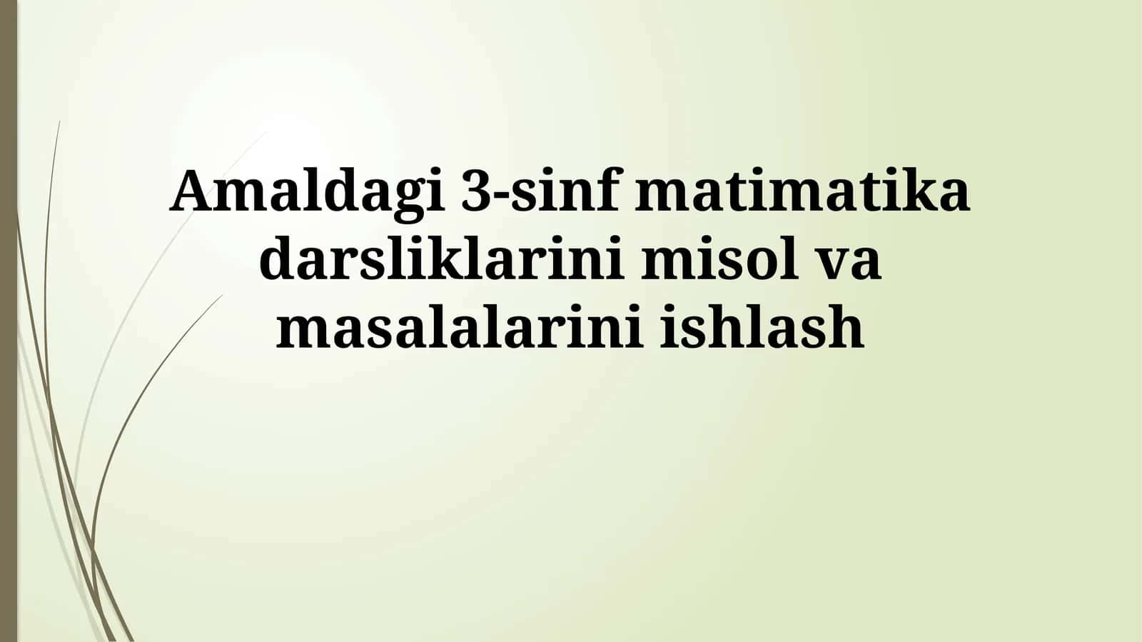 3-sinf matimatika darsliklari