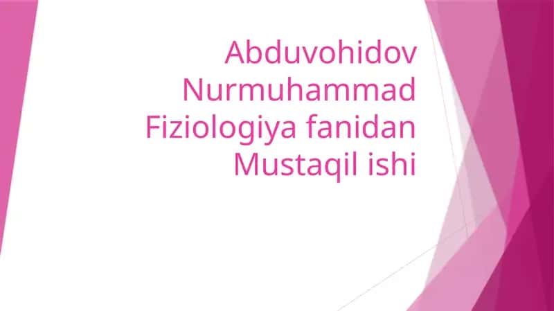 Muskullar Fiziologiyasi