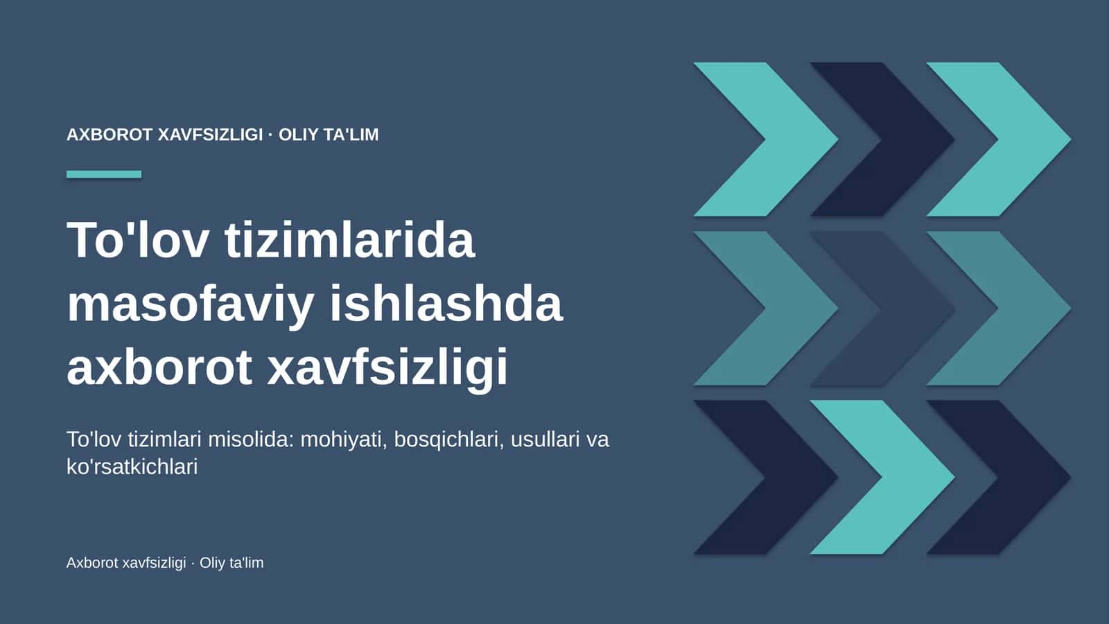 to'lov tizimlarida masofaviy ishlashda axborot xavfsizligi 2044