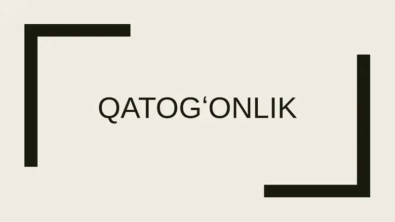 Qatogʻonlik