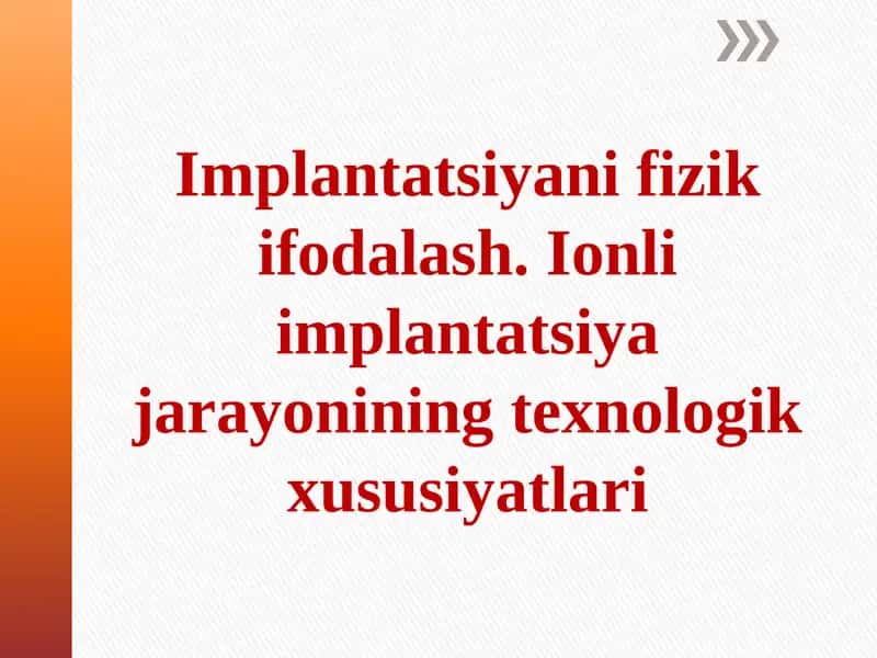 Ionli implantatsiya