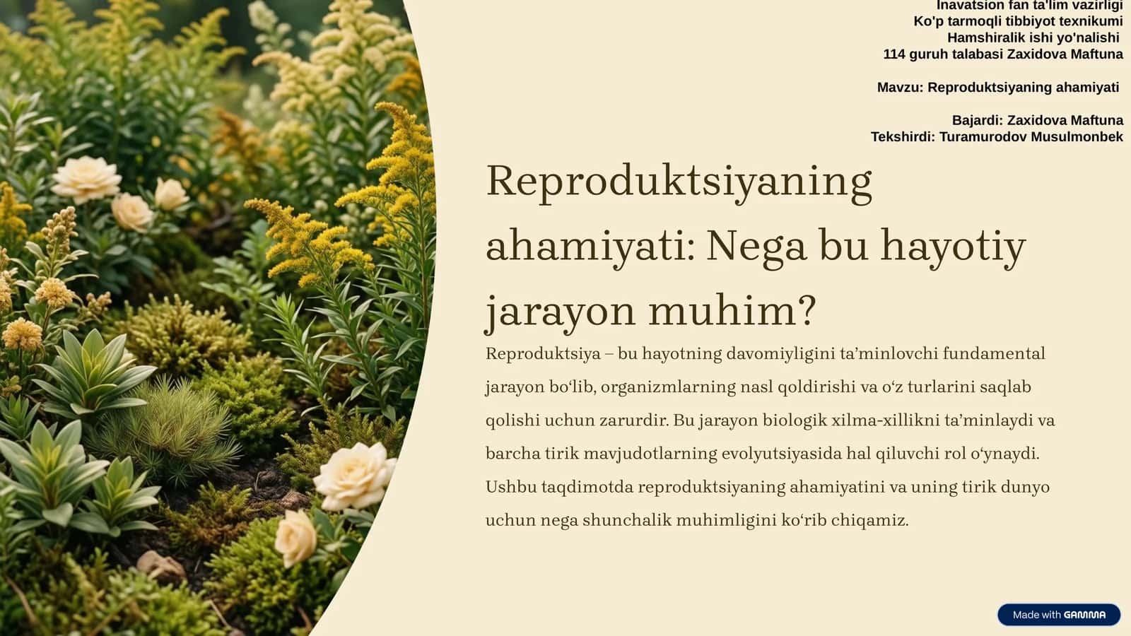 Reproduktsiyaning ahamiyati: Nega bu hayotiy jarayon muhim?