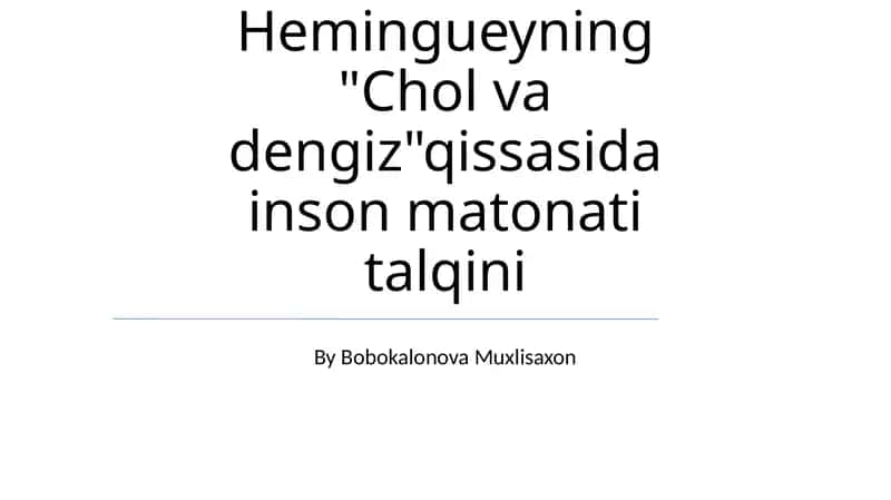 Chol va dengiz