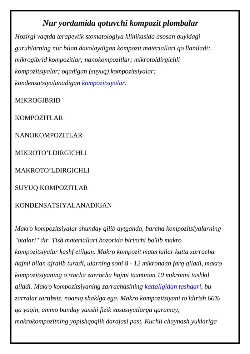 Kompozit plombalar