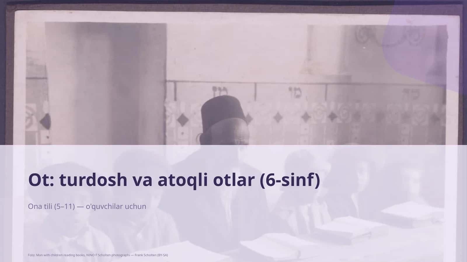 Ot: turdosh va atoqli otlar (6-sinf)