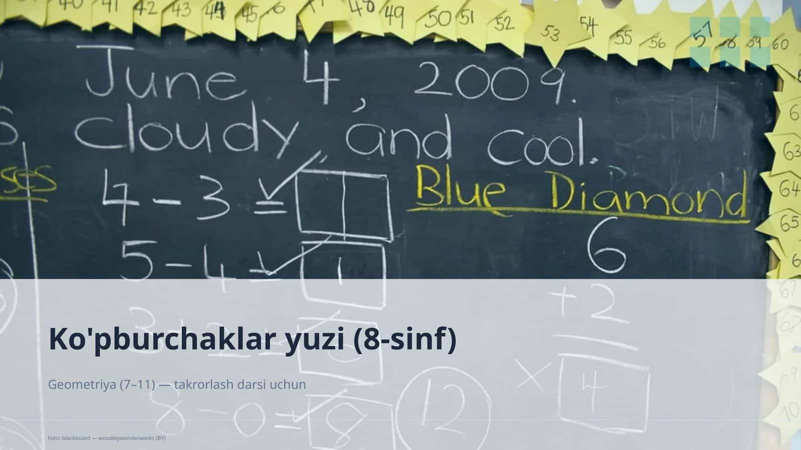 Ko'pburchaklar yuzi (8-sinf)