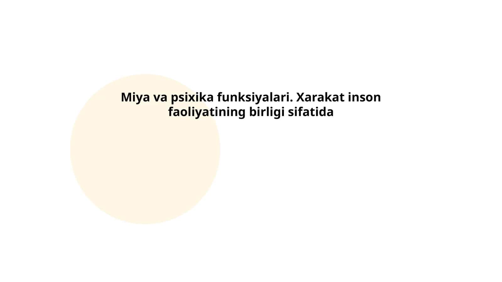Miyadagi psixik jarayonlar