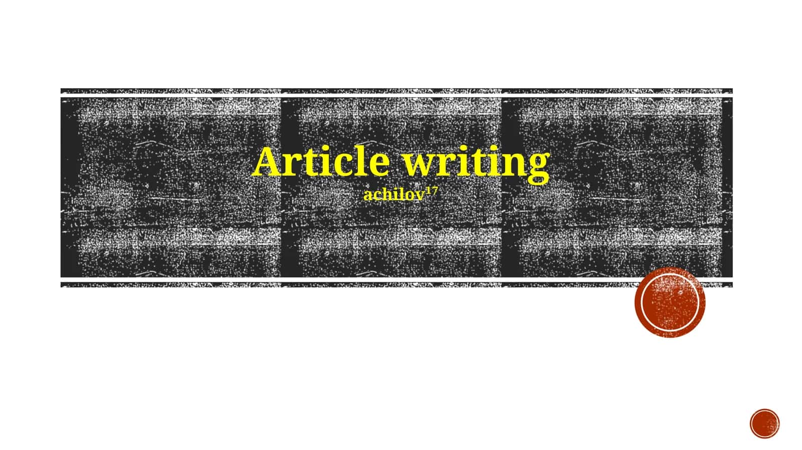 Article writing