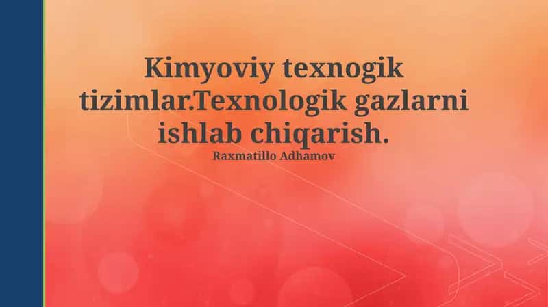 Kimyoviy texnogik tizimlar