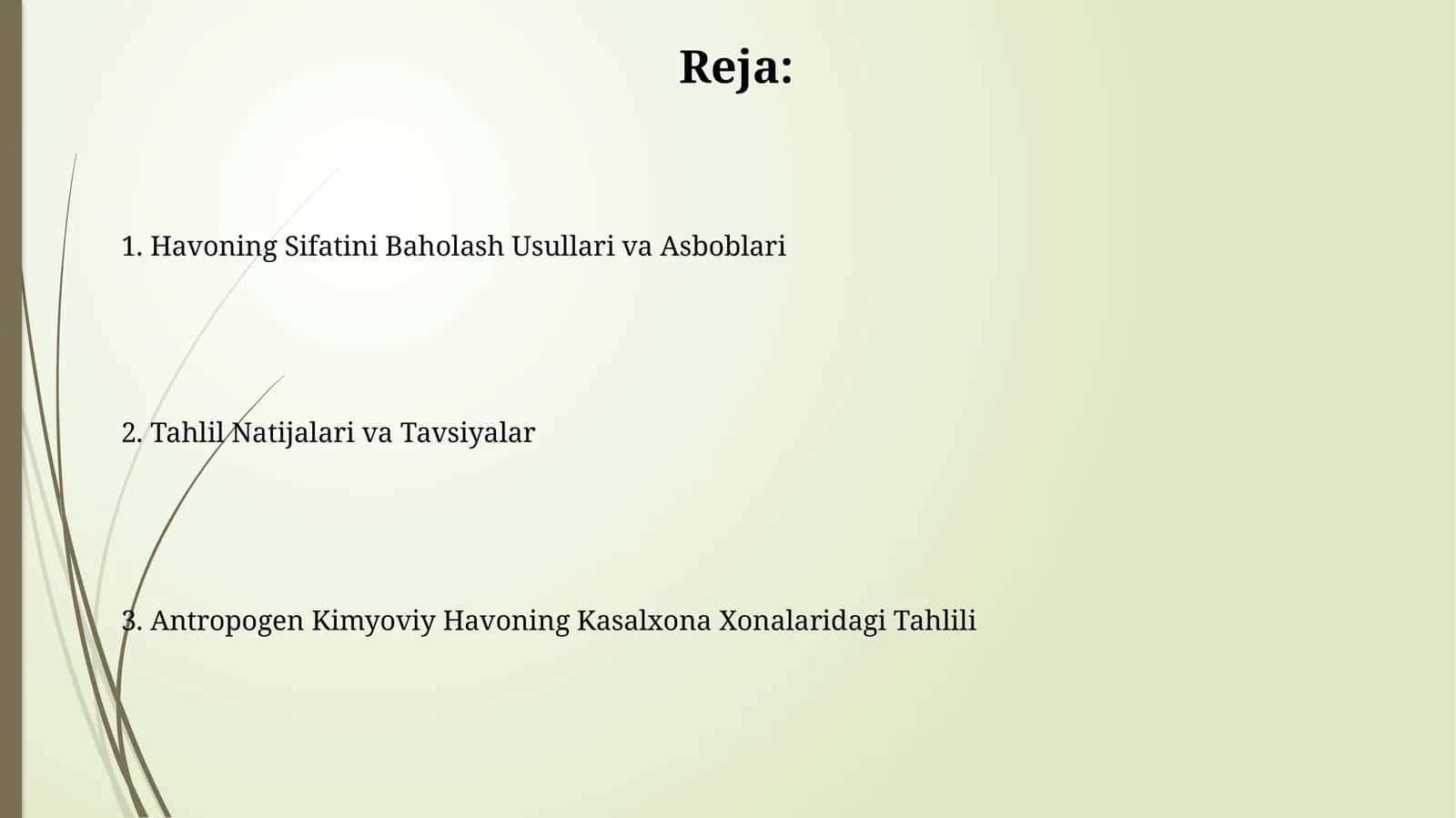 Havoning Sifatini Baholash Usullari va Asboblari