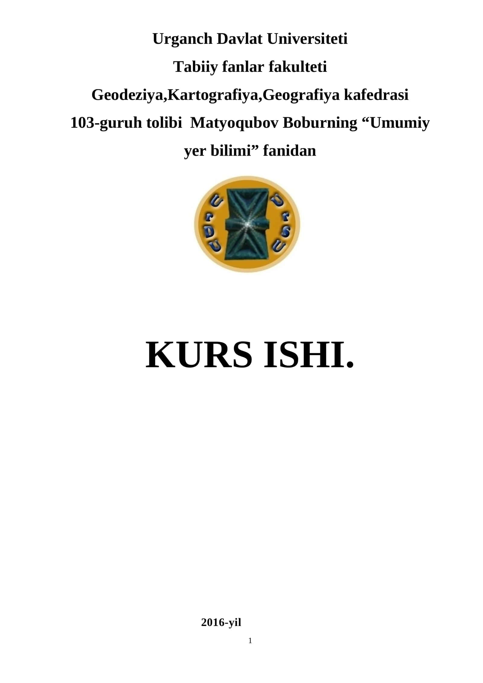 DARYOLAR VA ULARNING AHAMIYATI (2016-yil)