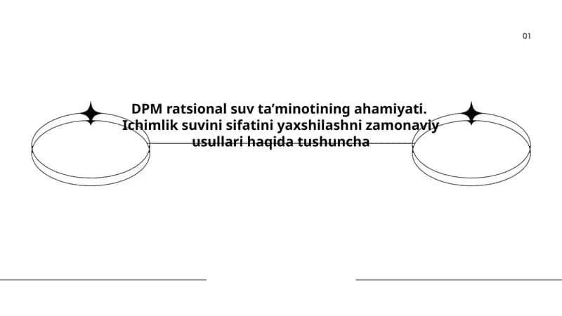 DPM ratsional suv ta'minotining asosiy prinsiplari