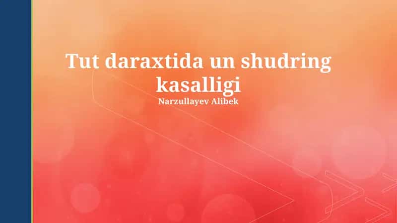 Tut daraxtida un shudring kasalligi