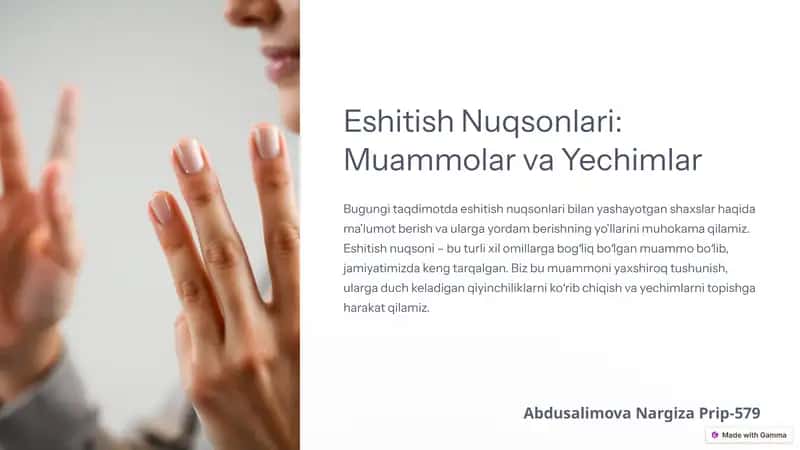 Eshitish Nuqsonlari Nima?