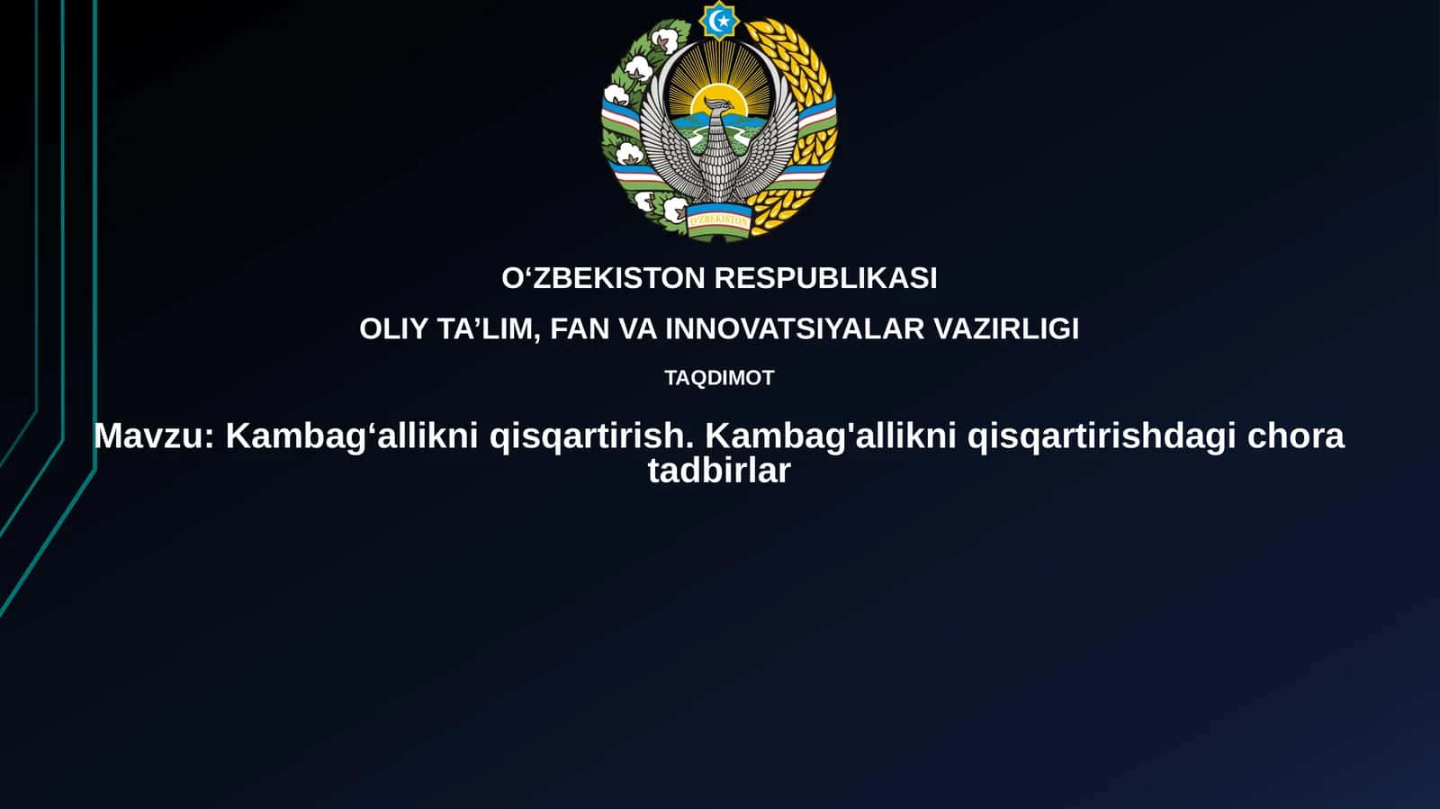 Kambagʻallikni qisqartirish. Kambag'allikni qisqartirishdagi choratadbirlar