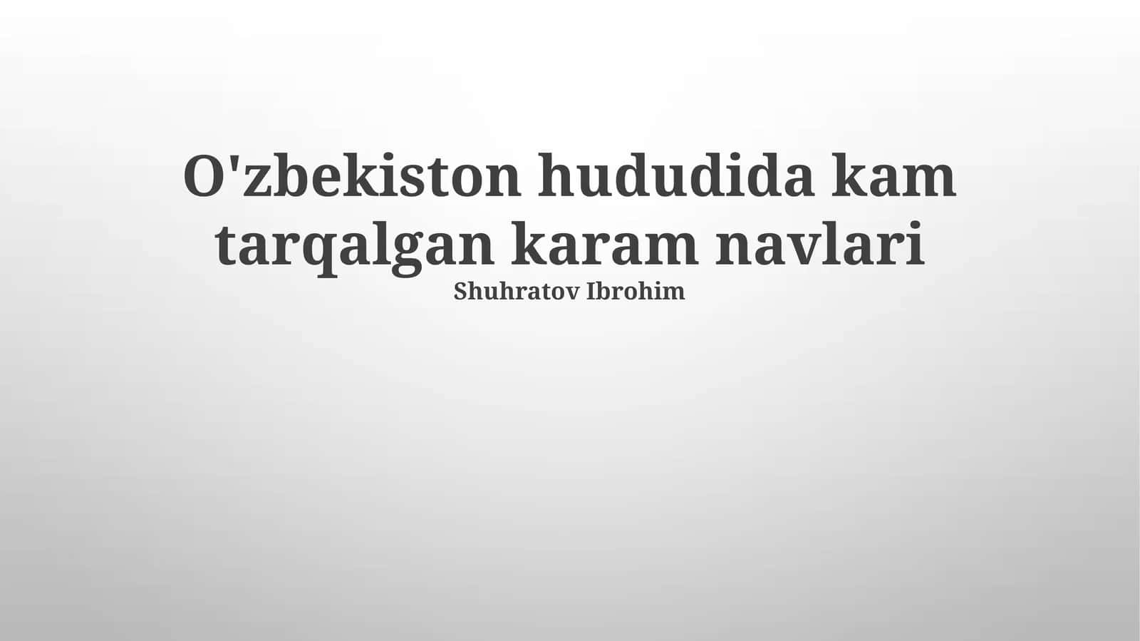 Noyob karam navlari