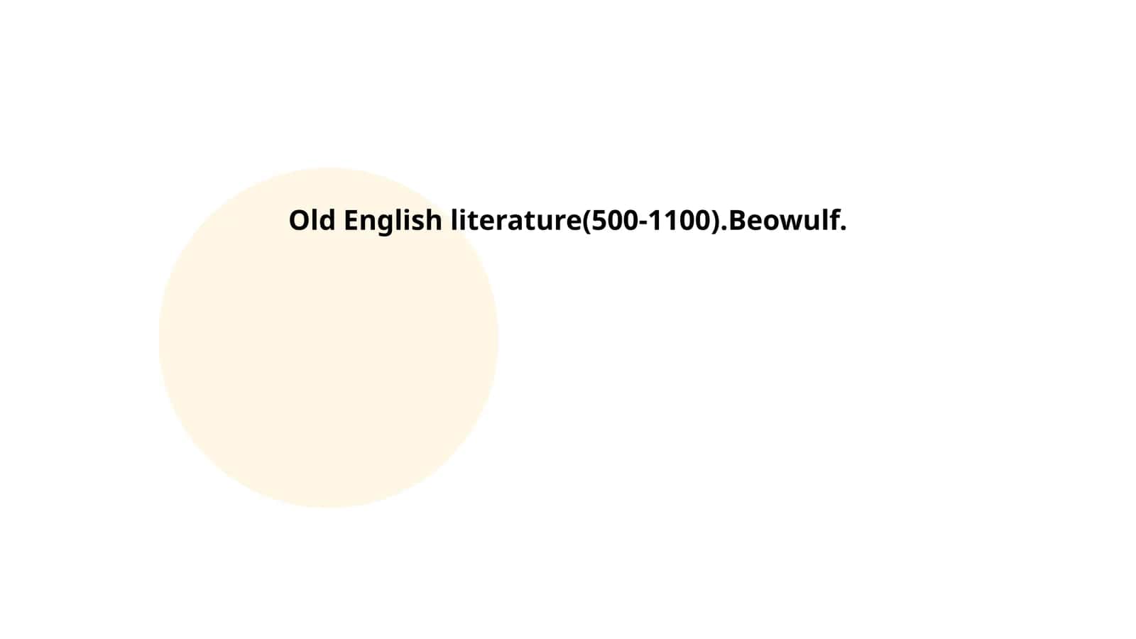 Old English literature(500-1100).Beowulf