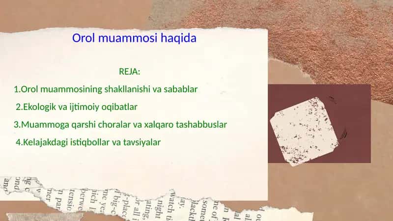 Orol muammosi haqida