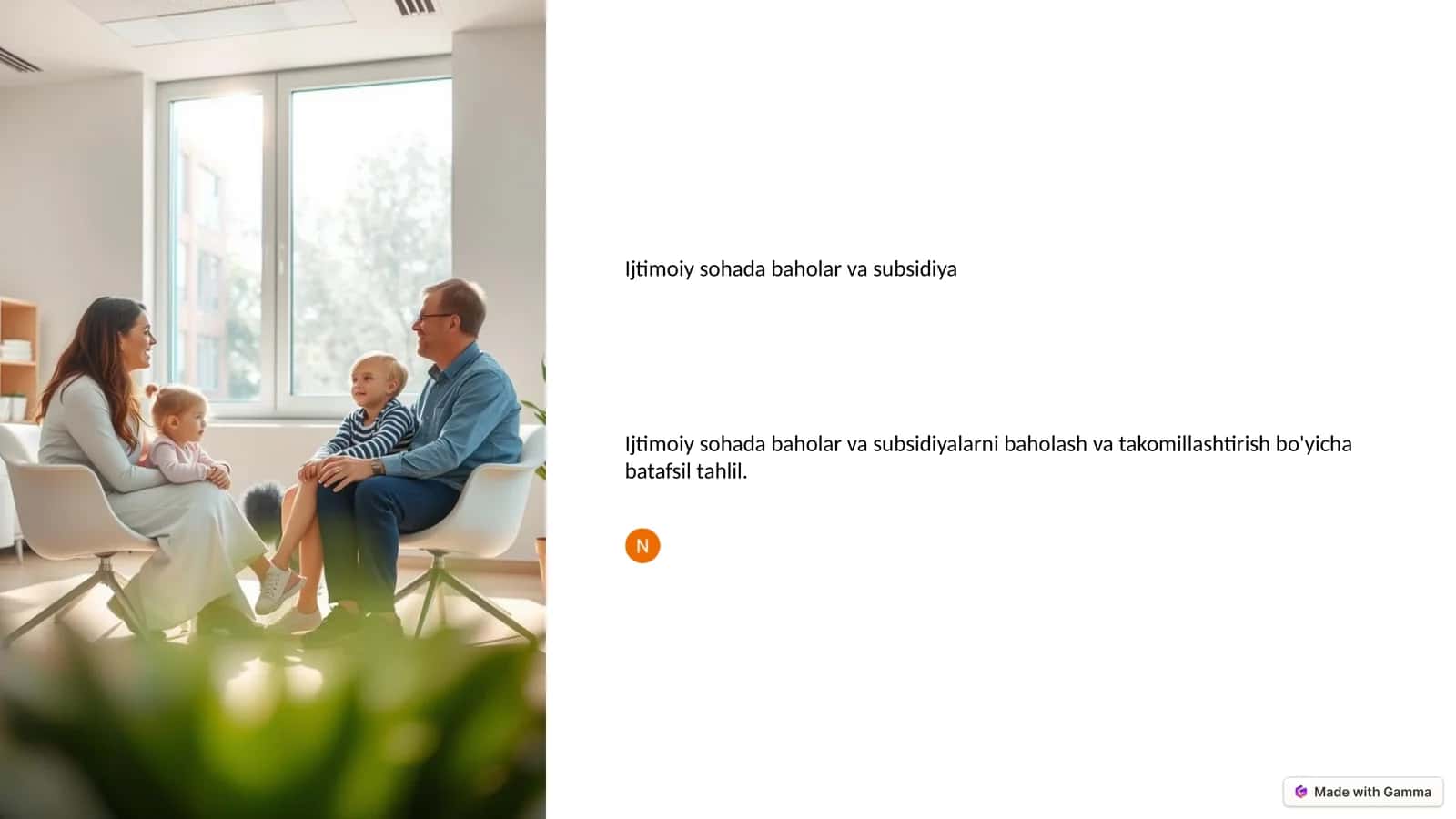 Ijtimoiy sohada baholar va subsidiya