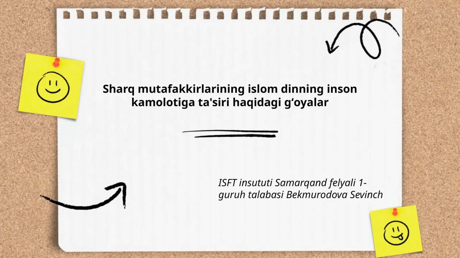 Sharq mutafakkirlarining islom dinning inson kamolotiga ta'siri haqidagi gʻoyalar