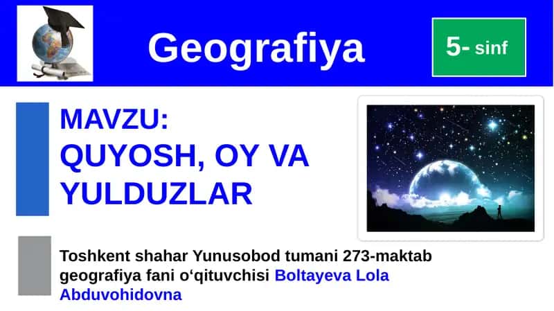 QUYOSH, OY VA YULDUZLAR
