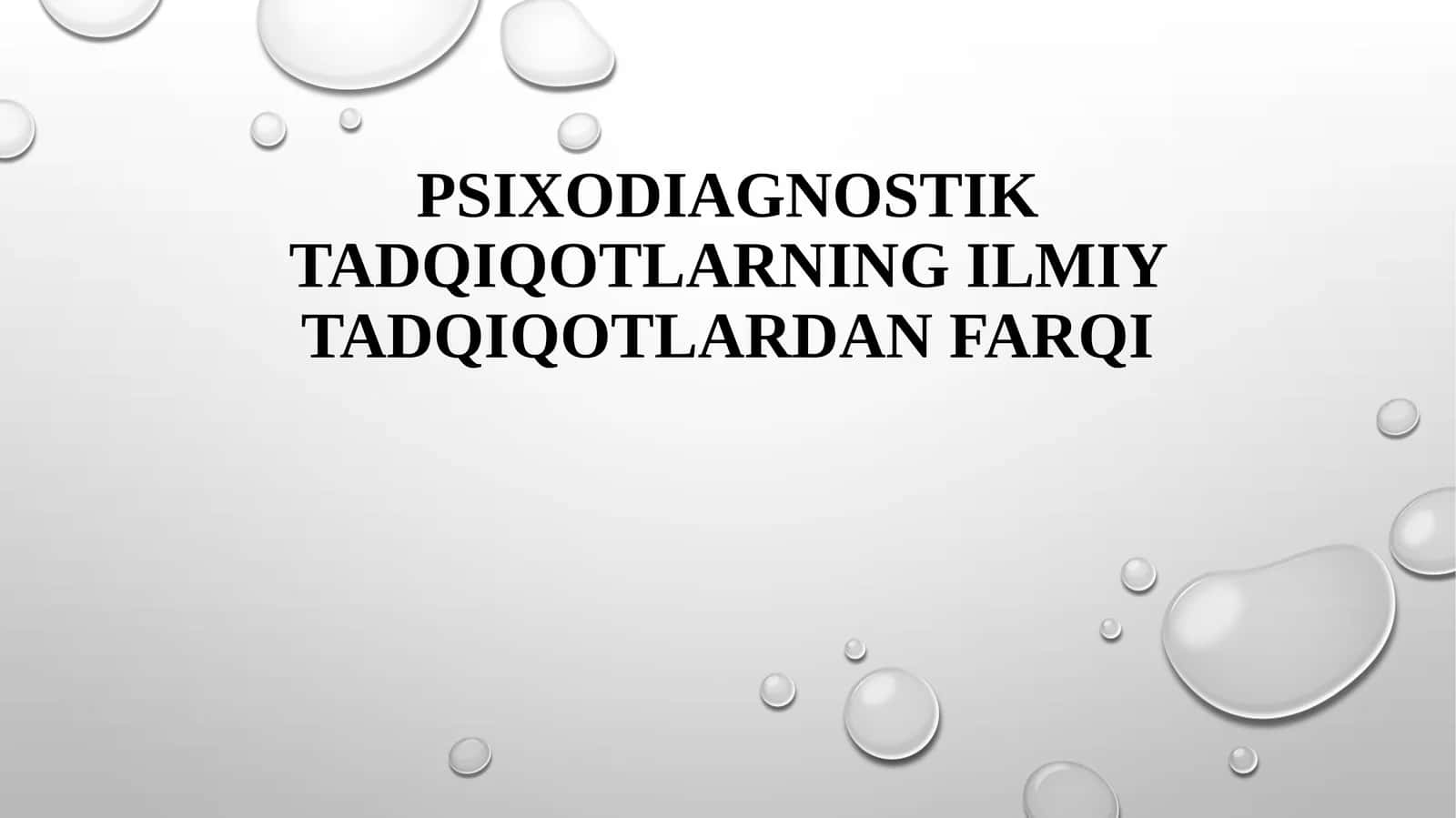 Psixodiagnostik tadqiqotlarning ilmiy tadqiqotlardan farqi