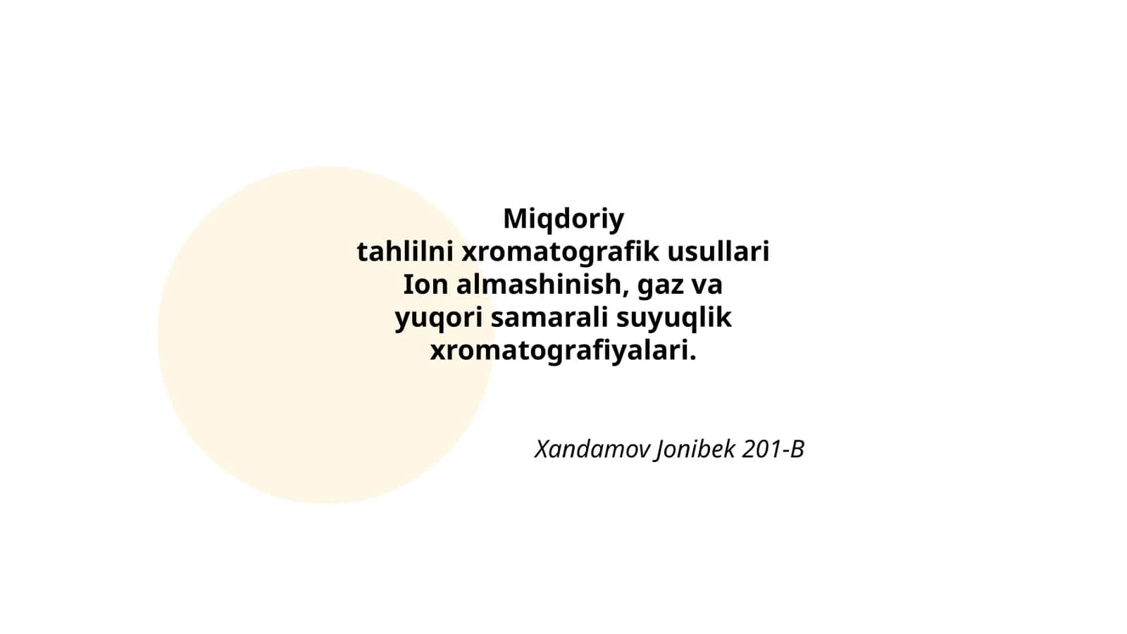 Miqdoriy tahlilni xromatografik usullari