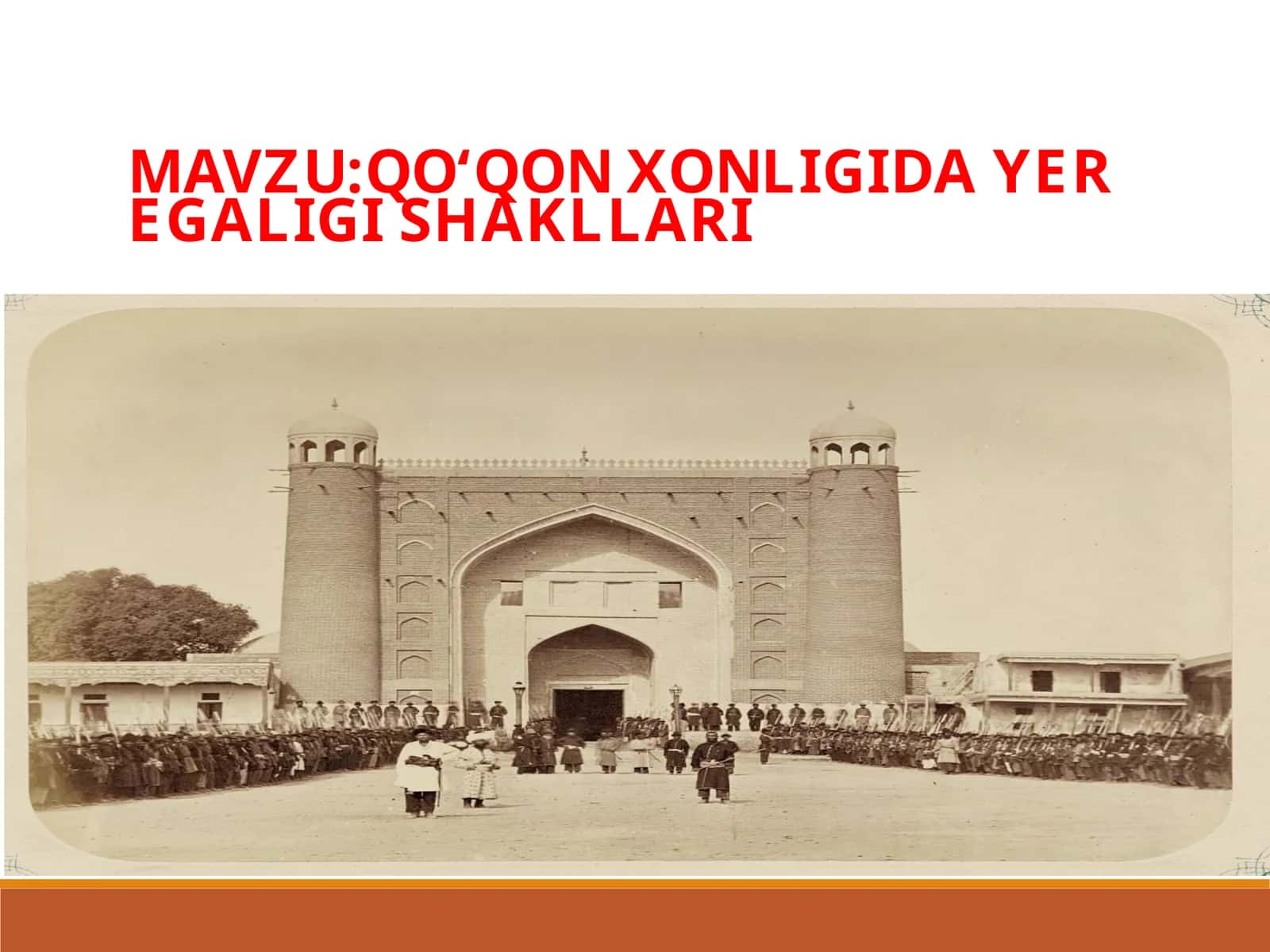 QO‘QON XONLIGIDA YER EGALIGI SHAKLLARI