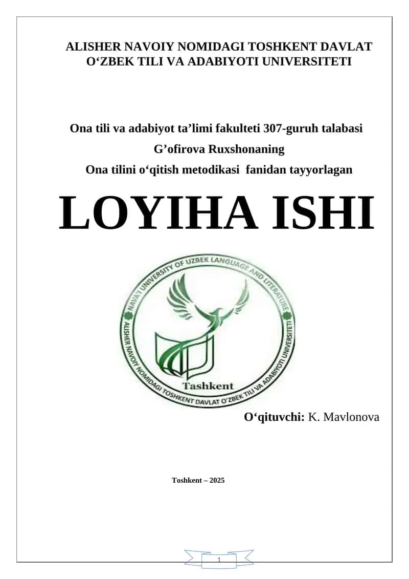Loyiha Ishi
