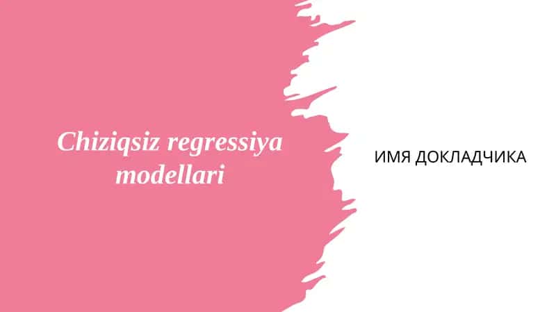 Chiziqsiz regressiya modellari