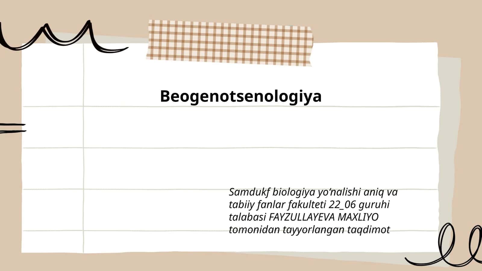 Beogenotsenologiya