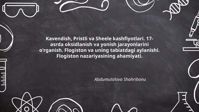 Kavendish, Pristli va Sheele kashfiyotlari